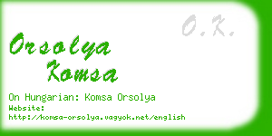 orsolya komsa business card